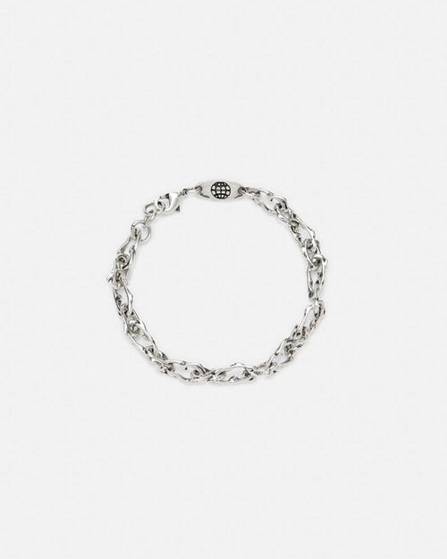 THORNS BRACELET - silver chain bracelet, flat lay - Cold Culture