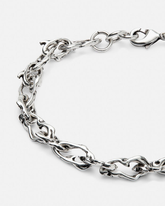 THORNS BRACELET - silver chain bracelet, detail close-up - Cold Culture