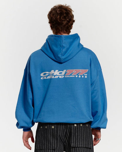 THREE SEVENS HOODIE CAPRI BLUE - COLD CULTURE