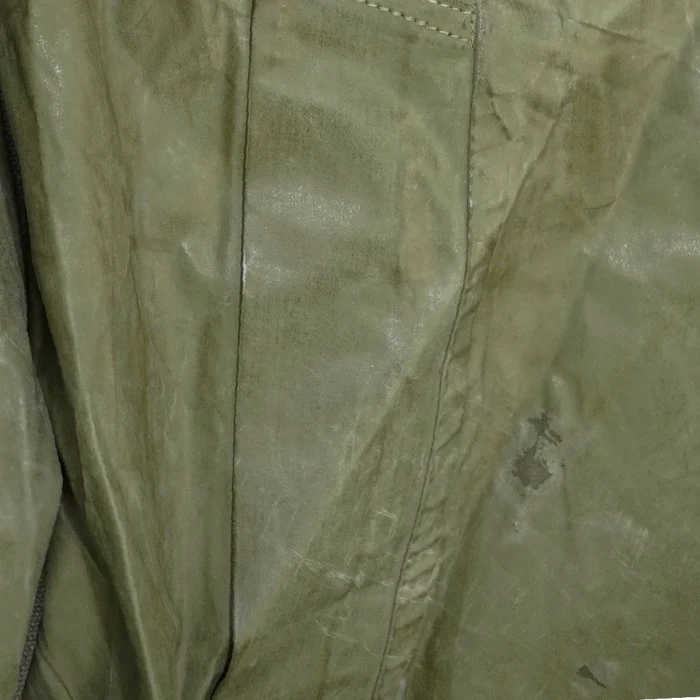 US 1950s Dismounted Olive Raincoat - Large - US Army Surplus - Rain Jackets