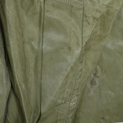 US 1950s Dismounted Olive Raincoat - Large - US Army Surplus - Rain Jackets