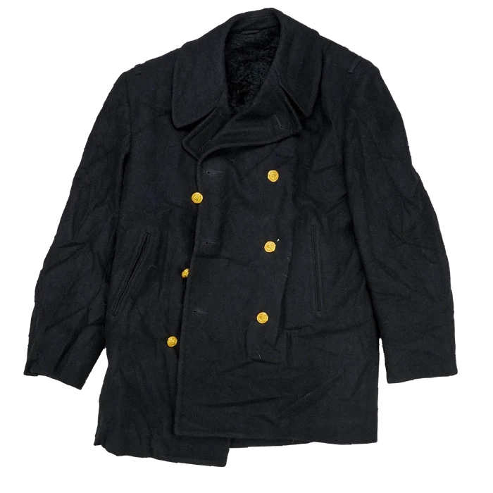 US Navy Wool Lined Pea Coat - 42R, Medium - US Navy Surplus - Great Coats