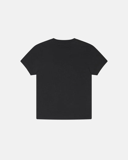 V5C TEE BLACK - black graphic print tee, back view - Cold Culture