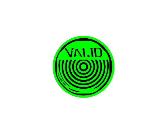Valid Circle Black and Green Sticker #30