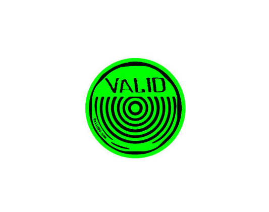 Valid Circle Black and Green Sticker #30