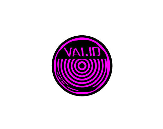 Valid Circle Black and Pink Sticker #2
