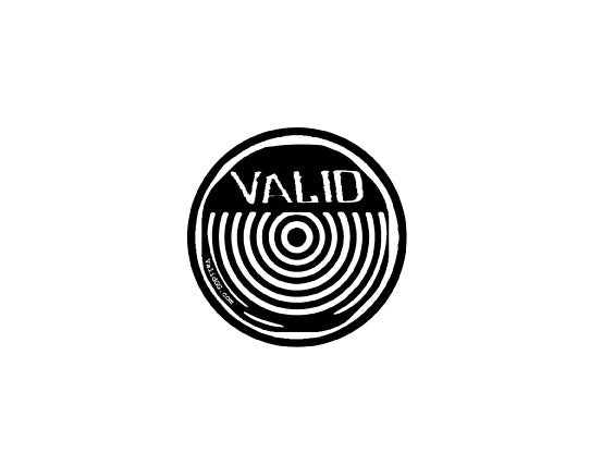 Valid Circle Black and White Sticker #42