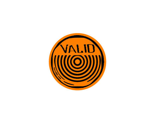 Valid Circle Orange And Black Sticker #6