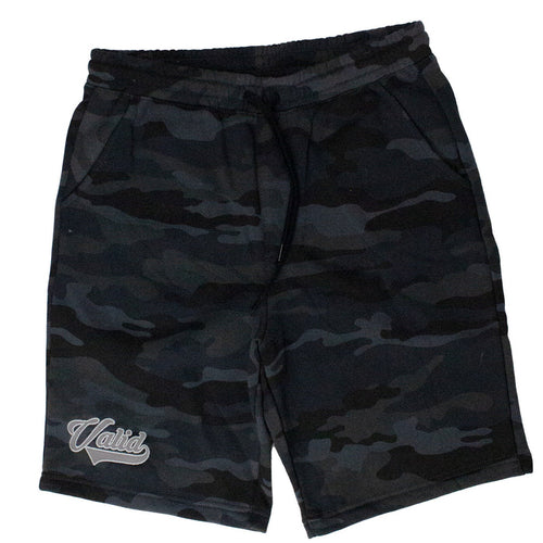 Valid Classic Logo Camo Black Shorts