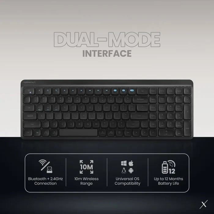 VolkanoX Scorch Bluetooth Wireless Keyboard and Mouse Combo