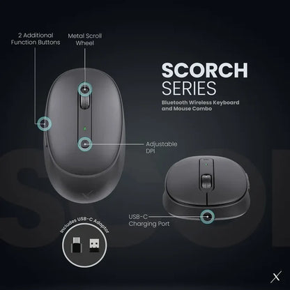 VolkanoX Scorch Bluetooth Wireless Keyboard and Mouse Combo