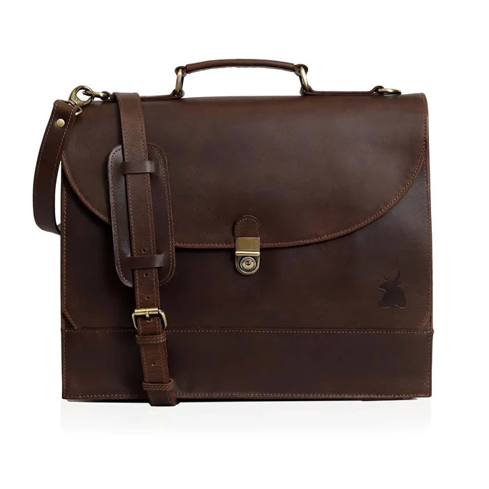 Walker Buffalo Lawyer Leather Briefcase