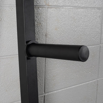 Wall Mounted 4-Peg Olympic Bumper Plate Weight Rack - Fits four 45 LB Plates per post