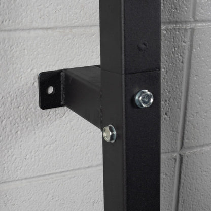 Wall Mounted 4-Peg Olympic Bumper Plate Weight Rack - Rubber Stoppers