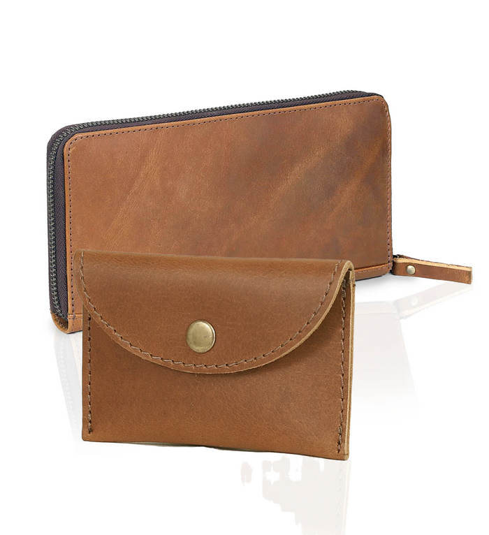 Wallet + Coin Purse - Tan