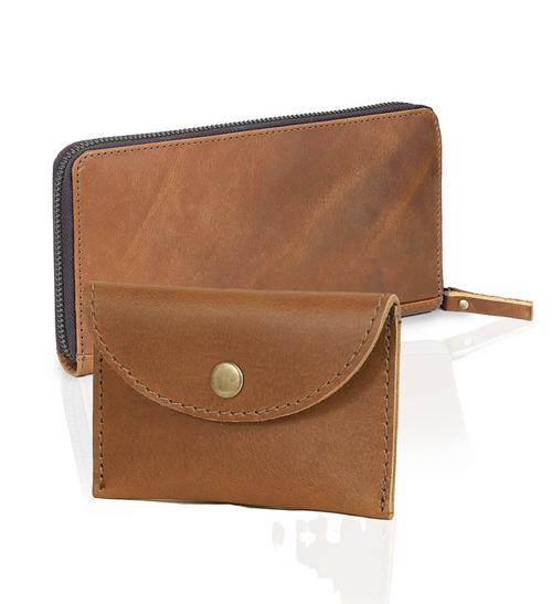 Wallet + Coin Purse - Tan