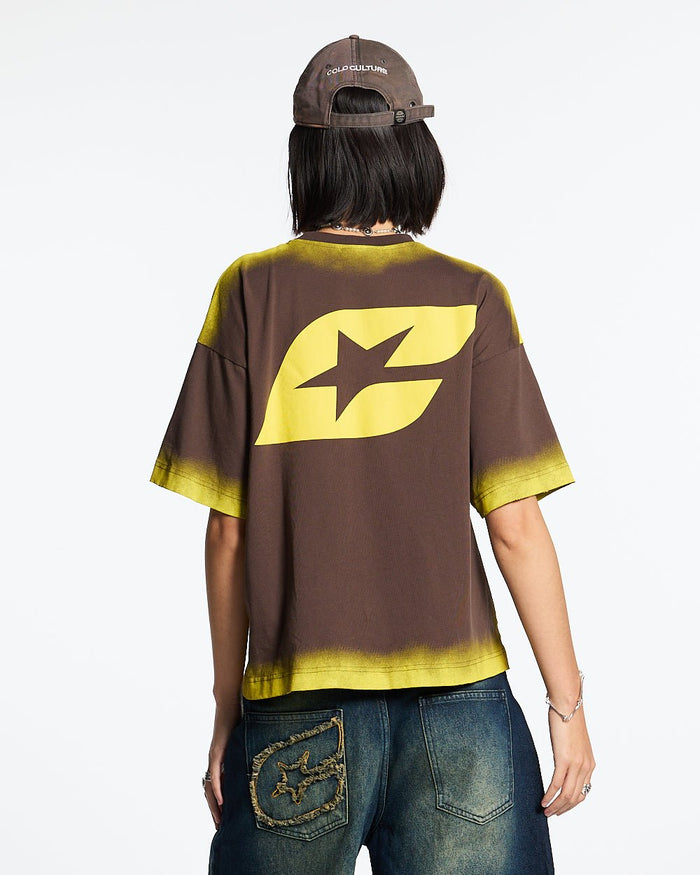 WANDER ON TEE CHOCOLATE BROWN - COLD CULTURE #woman