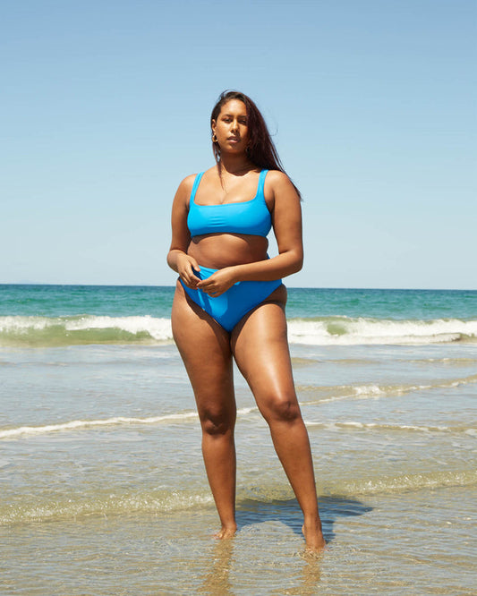 WAVES SCOOP BRA PACIFIC BLUE