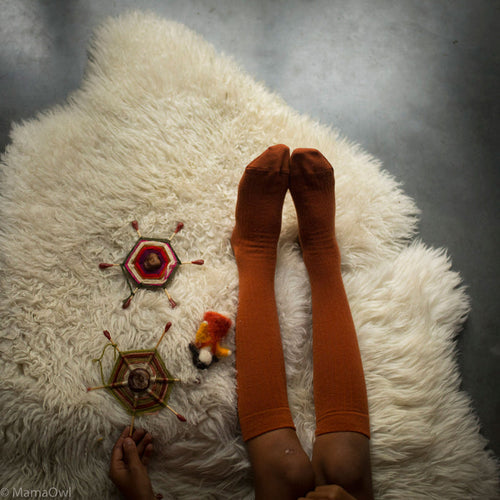 Weaver Baby & Kids Knee High Socks - Wool - Rust