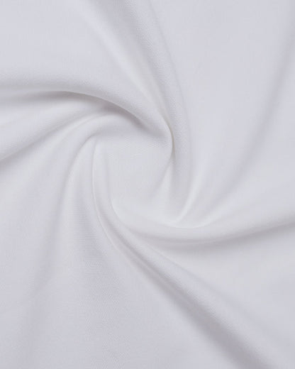 White Crew Neck Solid T-Shirt - Bellatrix
