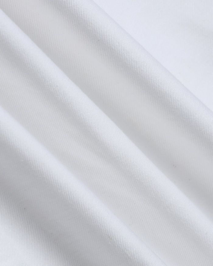 White Linen Solid Khakis - Judas