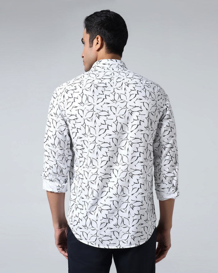White Printed Shirt - Marcen