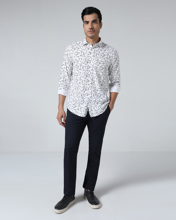 White Printed Shirt - Marcen