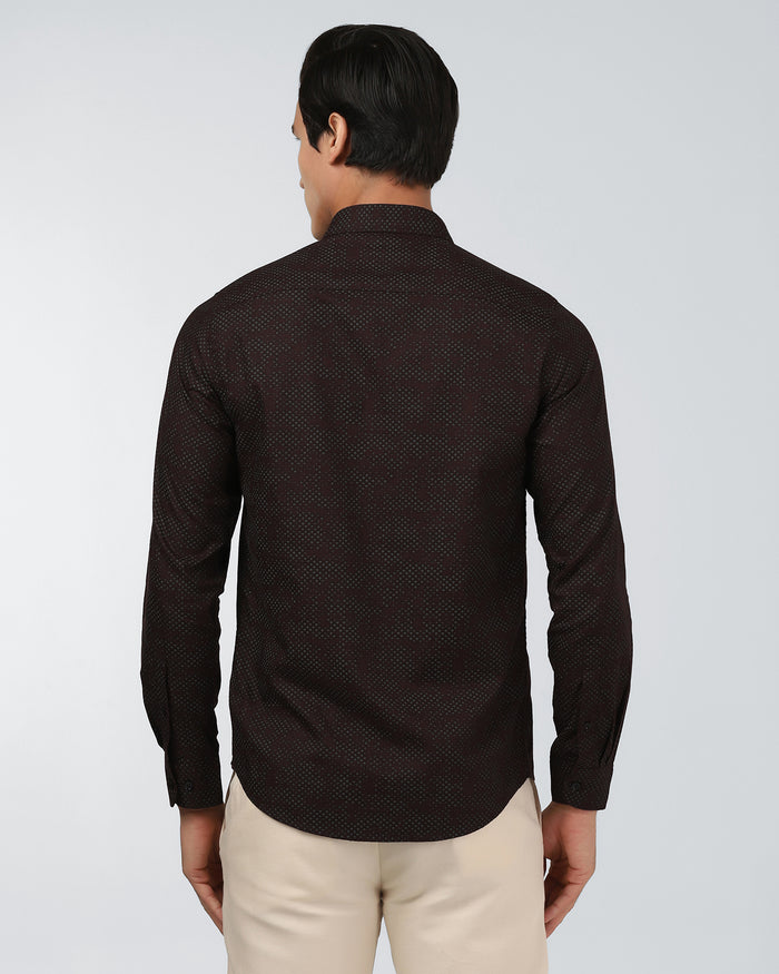 Wine Printed Shirt - Laver