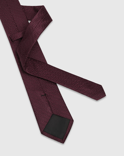 Wine Silk Jacquard Tie - Wilber