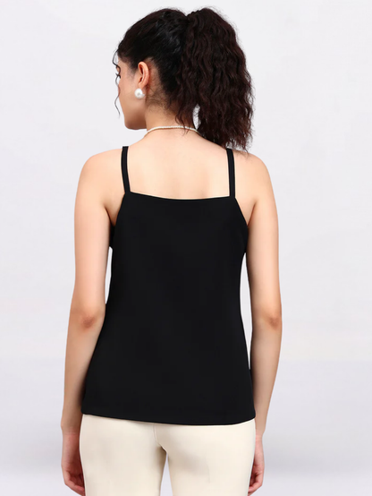 Women Black Square-Neck Camisole