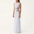 Women's Floral Lace Cut-Out Maxi Dress