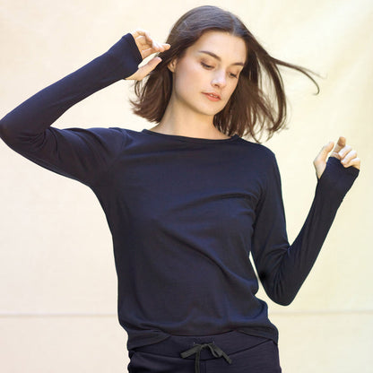 Women's Merino Wool Everlong Top - Midnight