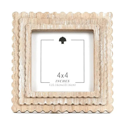 Wood Picture Frame Scallop Brown - Potpourri Gift Shop