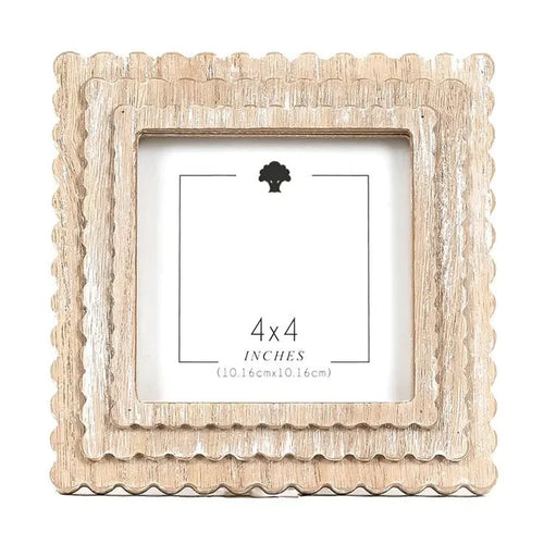 Wood Picture Frame Scallop Brown - Potpourri Gift Shop