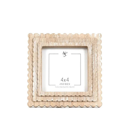 Wood Picture Frame Scallop Brown - Potpourri Gift Shop