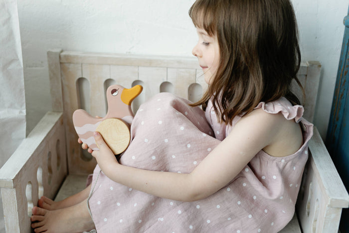 Wooden Pink Duck Pull Toy