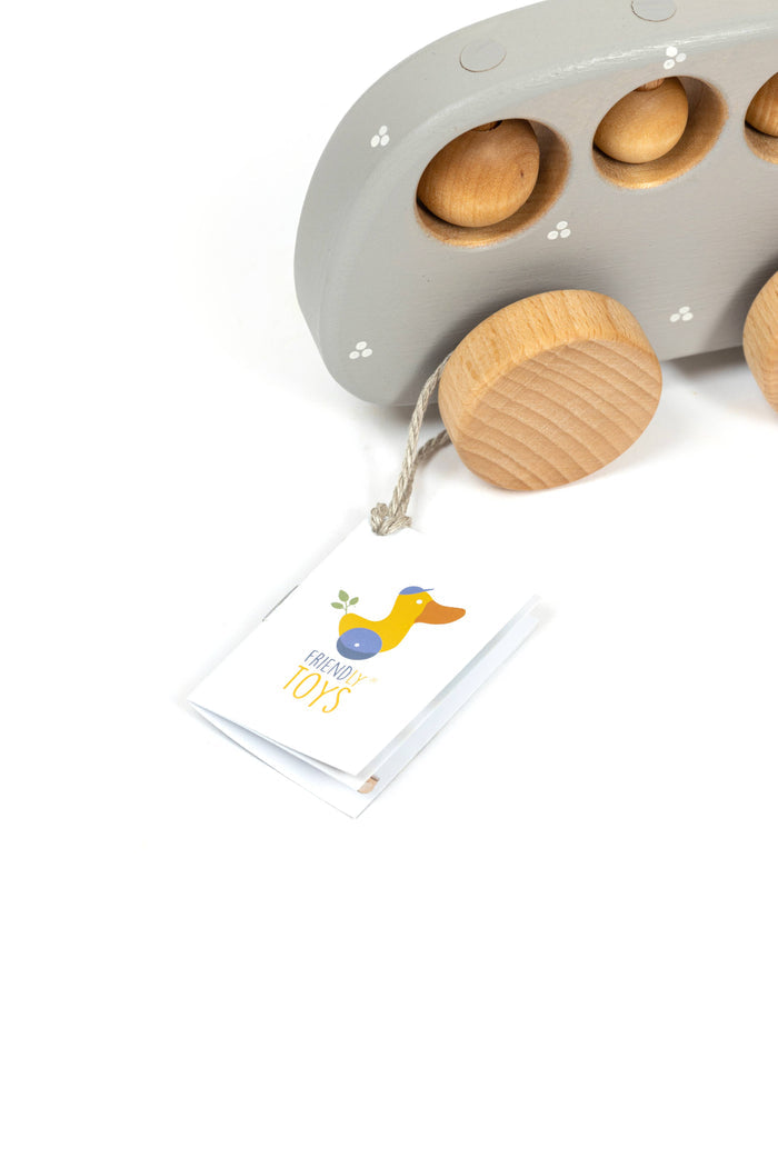 Wooden Pink Duck Pull Toy
