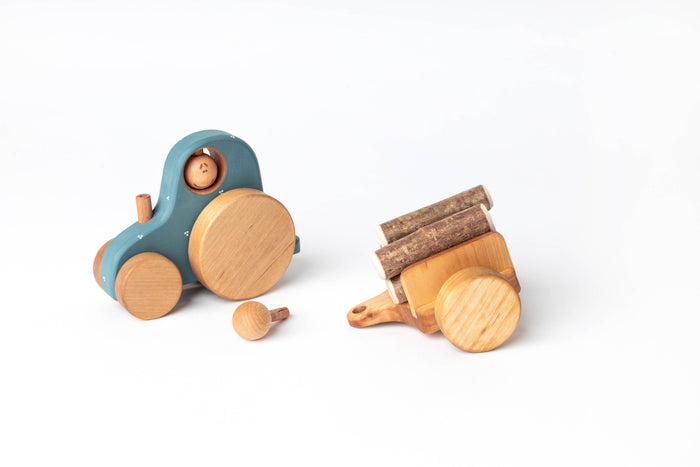 Wooden Tractor, Moody Blue