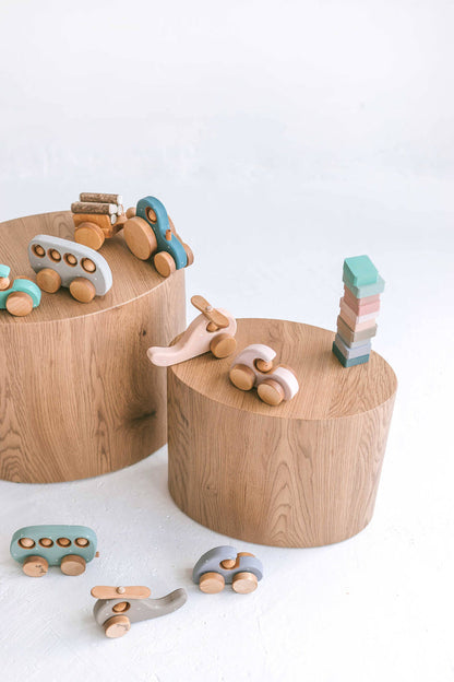 Wooden Tractor, Moody Blue