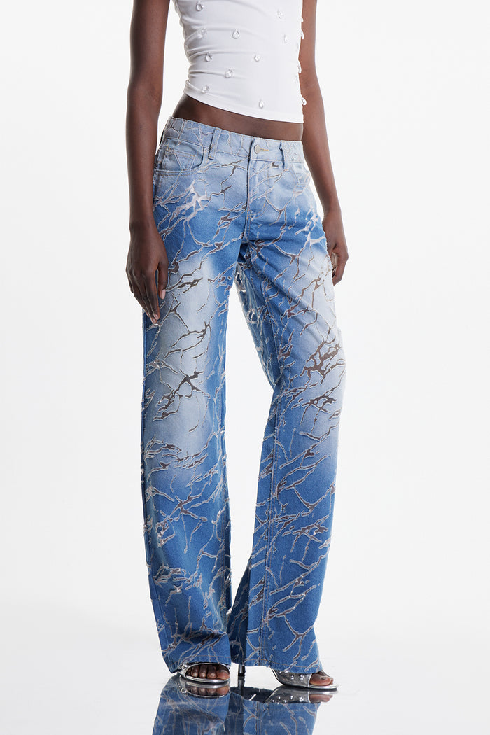 Zaida Deconstructed Cutout Jeans