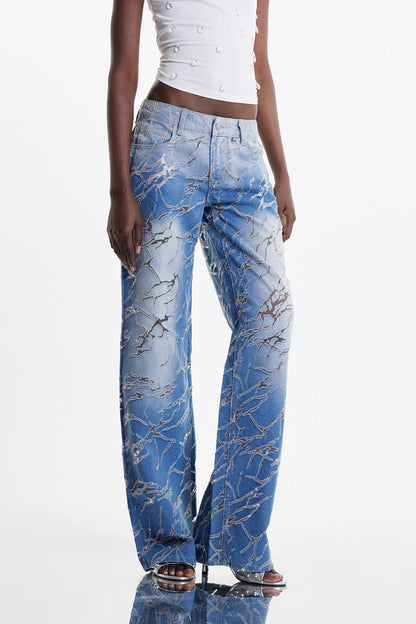 Zaida Deconstructed Cutout Jeans