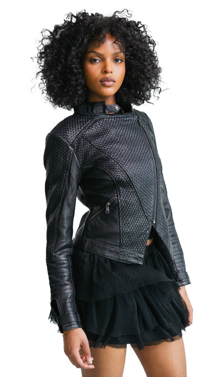 XS / Black / 100% LambSkin Leather